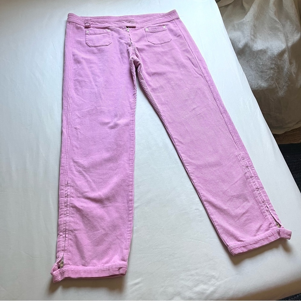 NWT GIMAGUAS lilac purple pink‎ cross corduroy straight leg trousers